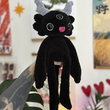 Little Evil with Big Eyes | Crochet Pattern | Unusual abstract toy with three eyes