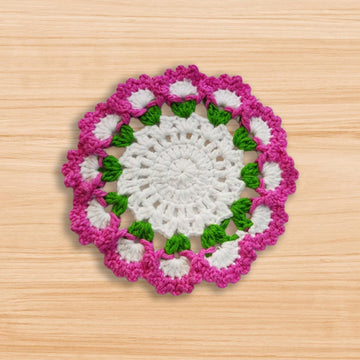 Crochet Round Coaster Pattern PDF + Video Tutorial