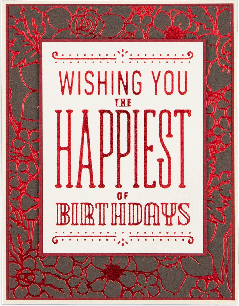 Spellbinders Glimmer Hot Foil Plate - Flower Pattern