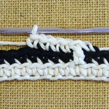Crochet Cushion Cover Scandi Zig Zag