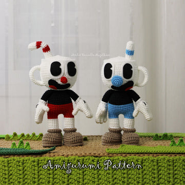 Cuphead and Mugman amigurumi pattern (big version)