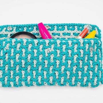 Interlocking Crochet Makeup Bag