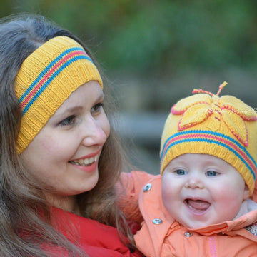 Spring Butterfly Baby Hat and Headband