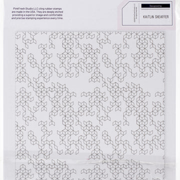 Pinkfresh Studio Cling Rubber Stamp Set 6"X6" - Abstract Cubes
