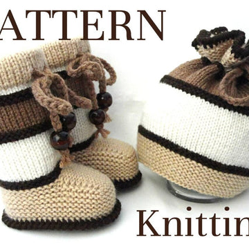 Knitting PATTERN Baby Hat and Booties Baby Boy Baby Girl