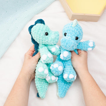 Dinosaur Lovey Snuggler Crochet Pattern PDF | No Sew Amigurumi