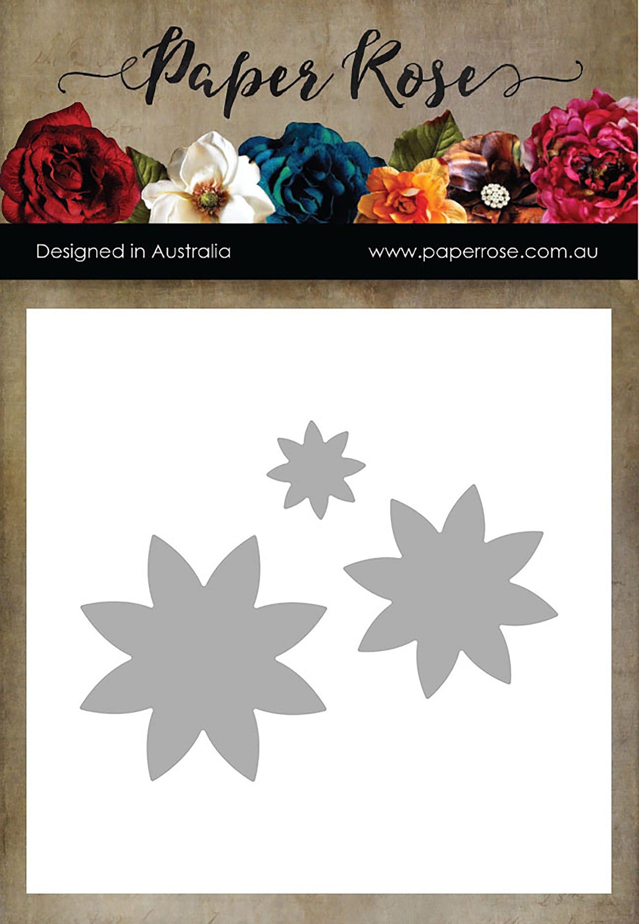 Paper Rose Dies - Flower Set 4