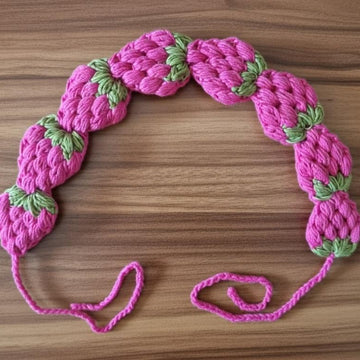 Crochet Strawberry Hair Band – PDF Pattern + Video Tutorial