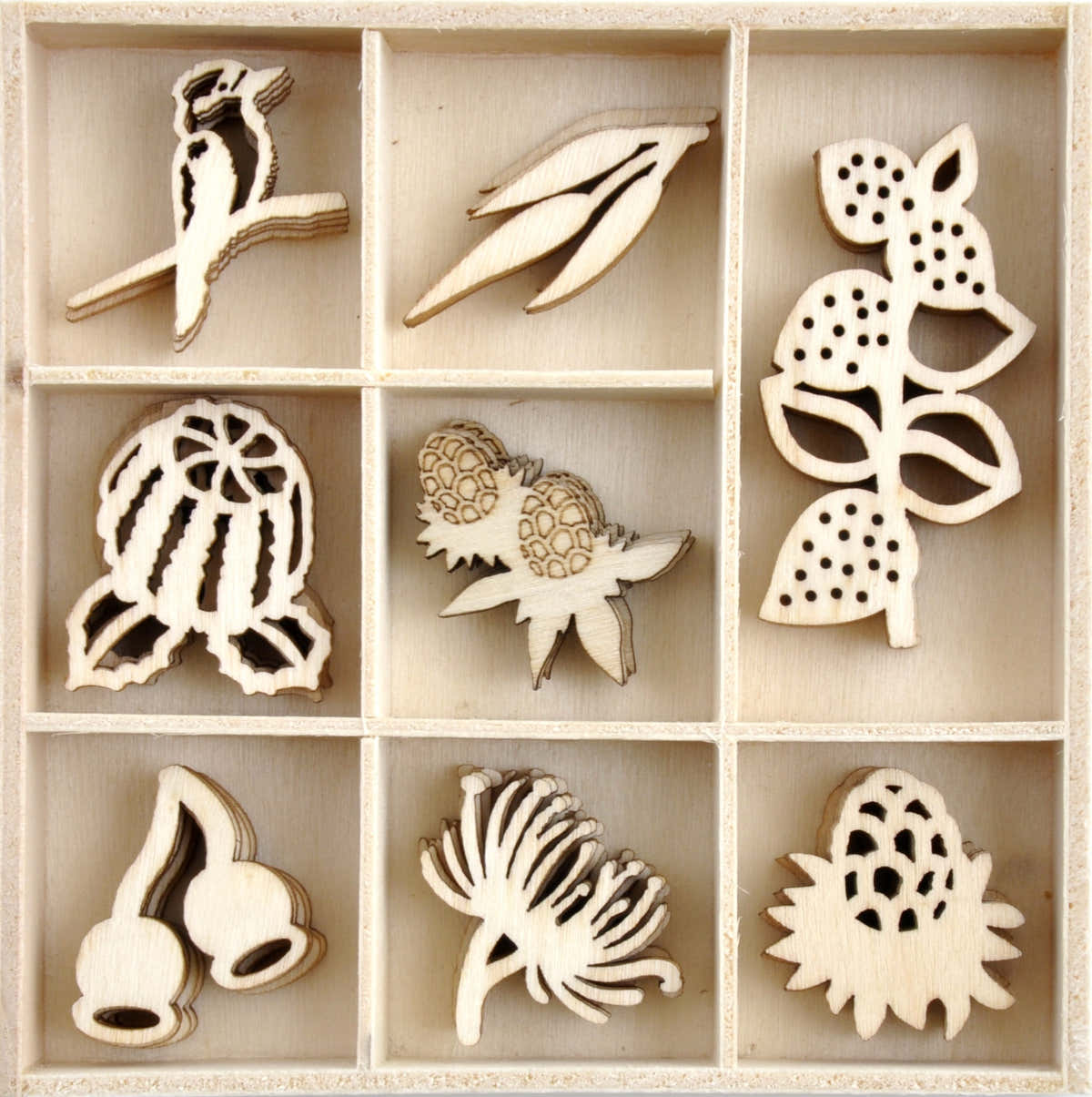 Kaisercraft Wood Mini Themed Embellishments - Native Breeze