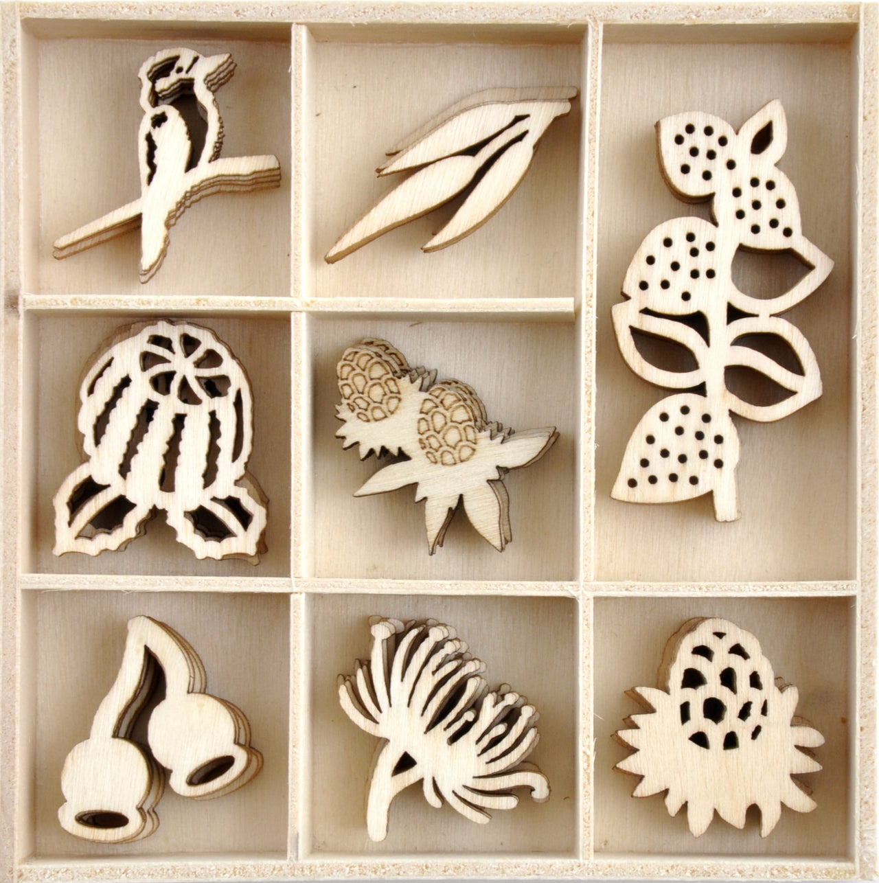 Kaisercraft Wood Mini Themed Embellishments - Native Breeze