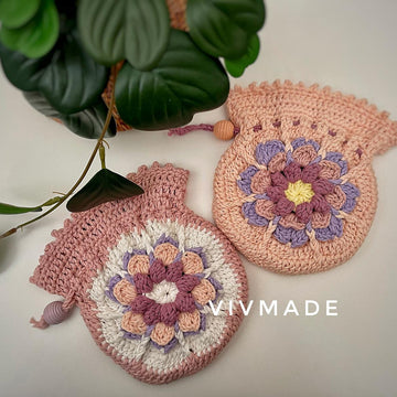 Flower Drawstring pouch