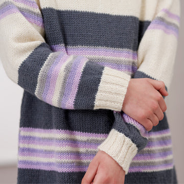 Smiles & Stripes Jumper and Dress in West Yorkshire Spinners Bo Peep Luxury Baby DK - DBP0221 - Downloadable PDF