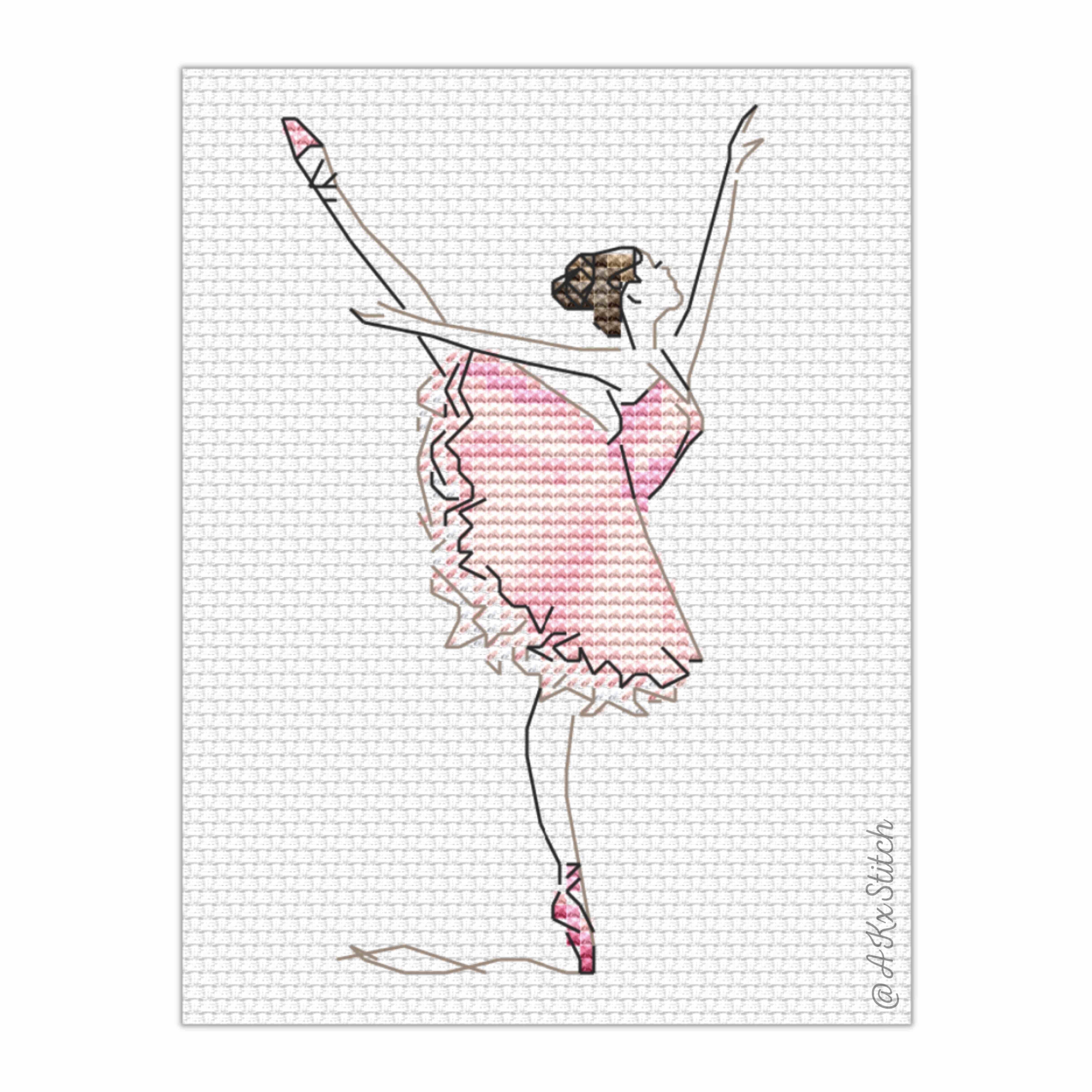 Ballet Dancer Cross Stitch PDF Pattern