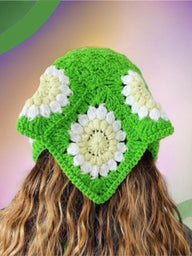 Daisy Crochet Bandana Headscarf