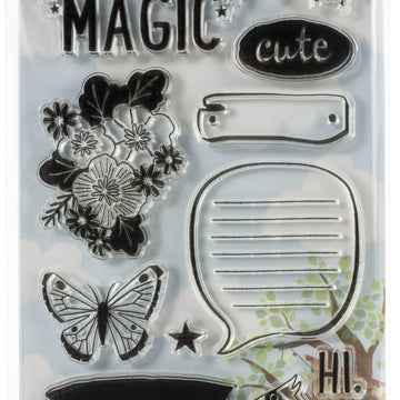 American Crafts Shimelle Never Grow Up Acrylic Stamps 16/Pkg - 620525