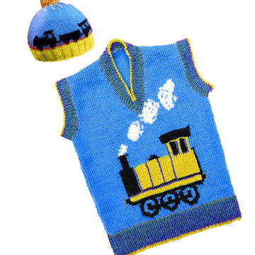 Steam-train sweater & hat