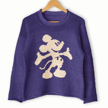 Womens knit sweater Mickey Mouse, Knitting Pattern