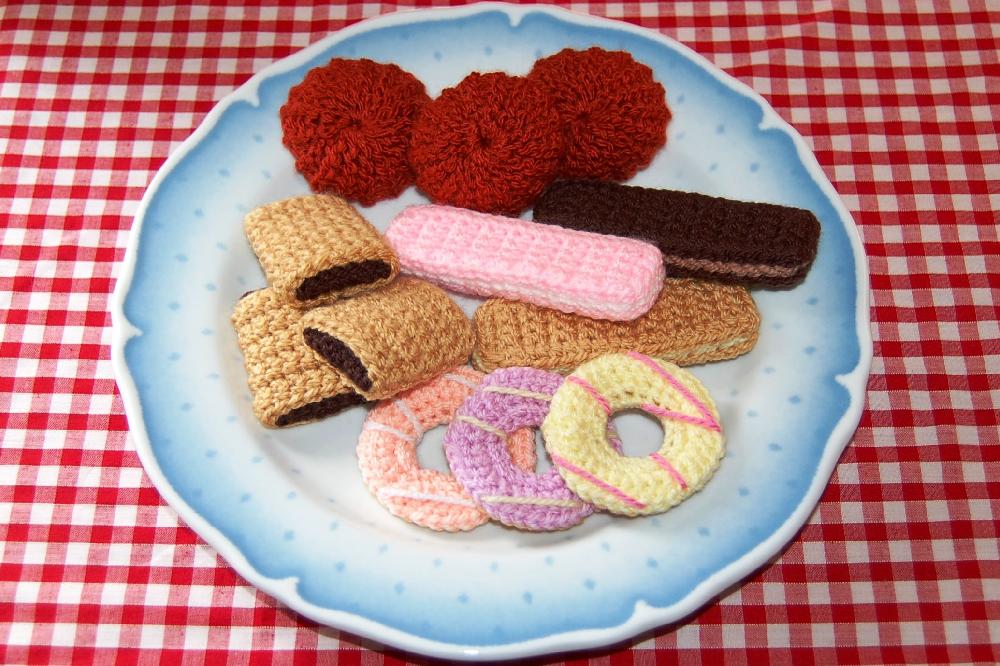 Knitting & Crochet Pattern for a Selection of Biscuits / Cookies - Fake Fun Food