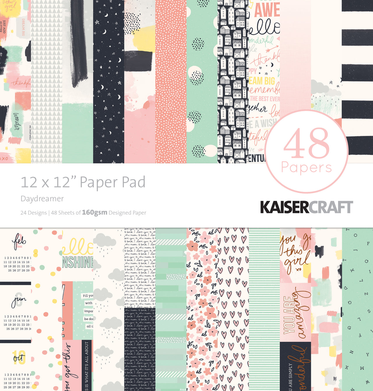Kaisercraft Paper Pad 12"X12" 48/Pkg - Daydreamer