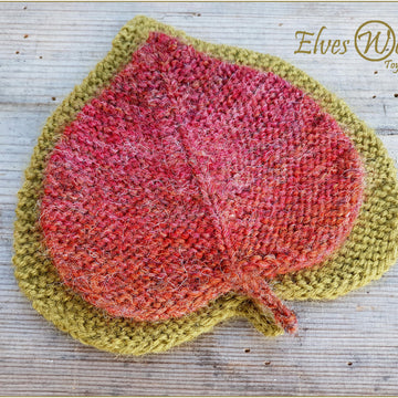Linden leaf ornament two sizes