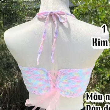 Crochet Bralette Top Pattern PDF | Floral Bustier Crop To