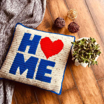 HOME Crochet Pillow