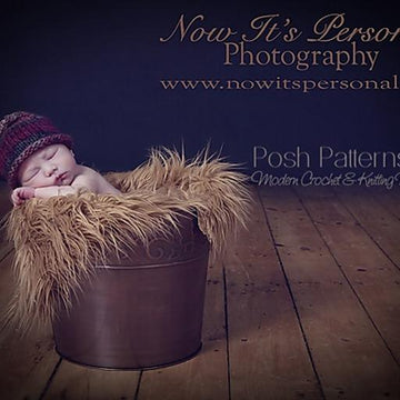 Top Knot Baby Beanie Hat Knit Pattern 206