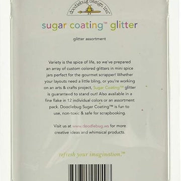 Doodlebug Sugar Coating Chunky Glitter Assortment 5g 12/Pkg - Assorted