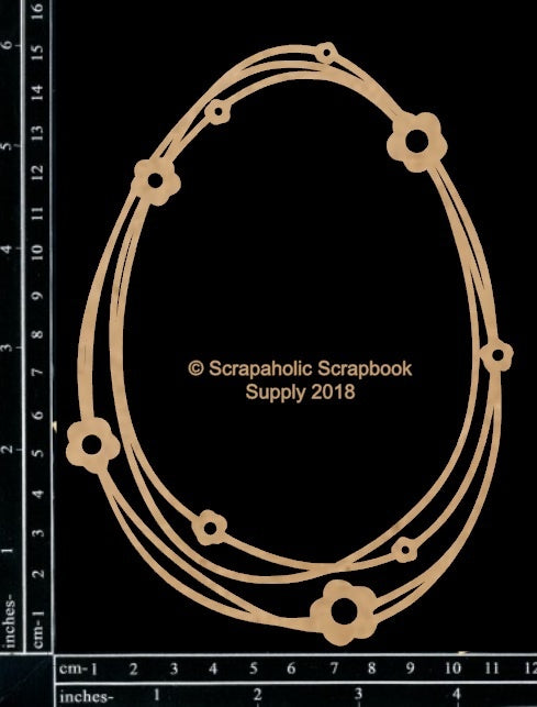 Scrapaholics Laser Cut Chipboard 1.8mm Thick - Easter String Frame, 6"X4.5"