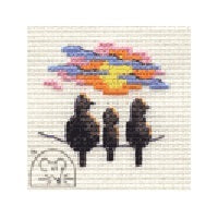 Mouseloft Stitchlets - Sunset Birds Cross Stitch Kit - 64mm