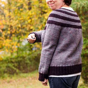 Striped Yoke Cardigan