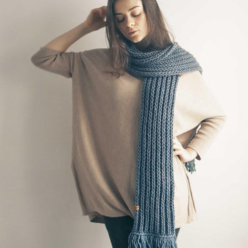 Brioche Scarf - Classic long scarf for women+ VIDEO