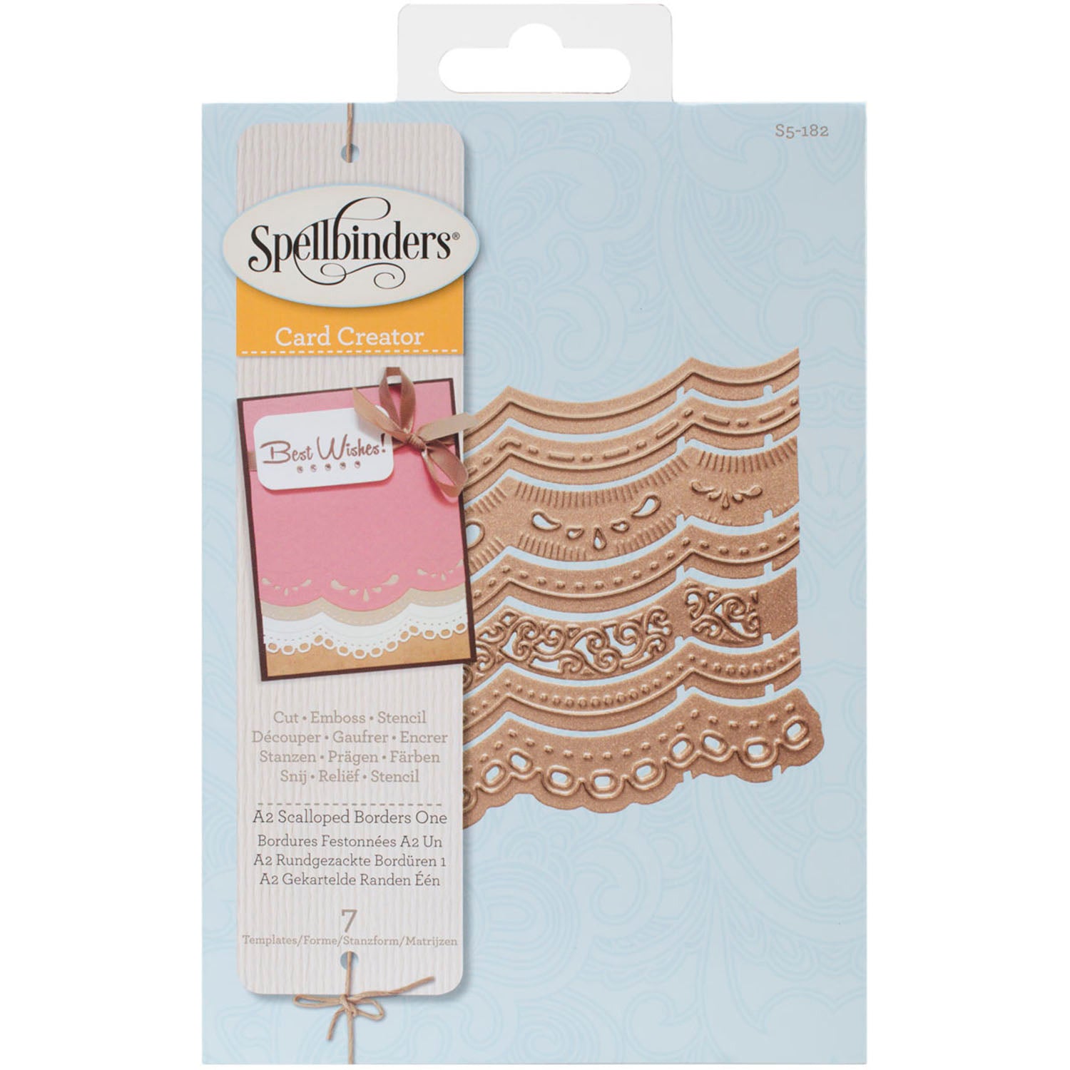 Spellbinders Borderabilities Card Creator Dies - A2 Scalloped Borders 1