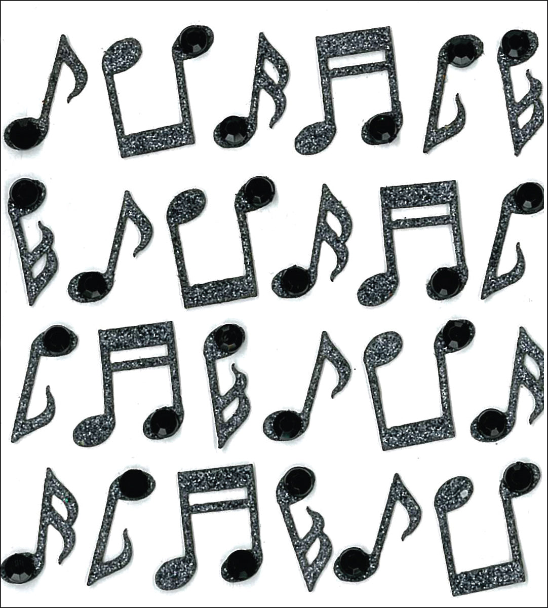Jolee's Cabochon Dimensional Repeat Stickers - Music Notes