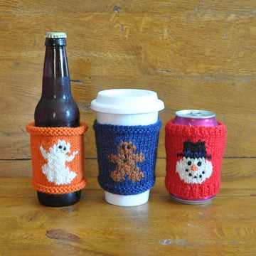 Coffee Cozies  Ghost-Gingerbread-Snowman Set