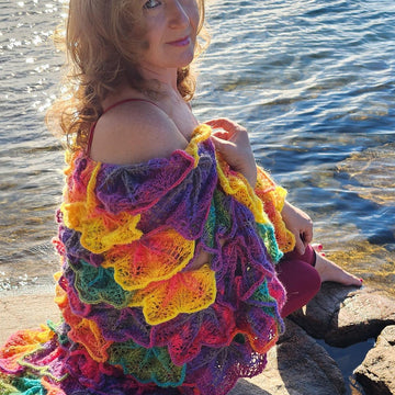 Fall Leaves Garden Shawl
