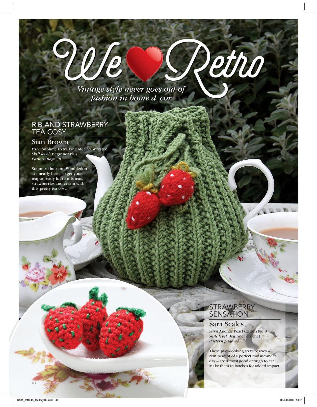 Rib and Stawberry Tea Cosy