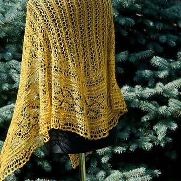 Golden TripleLeaf Shawl