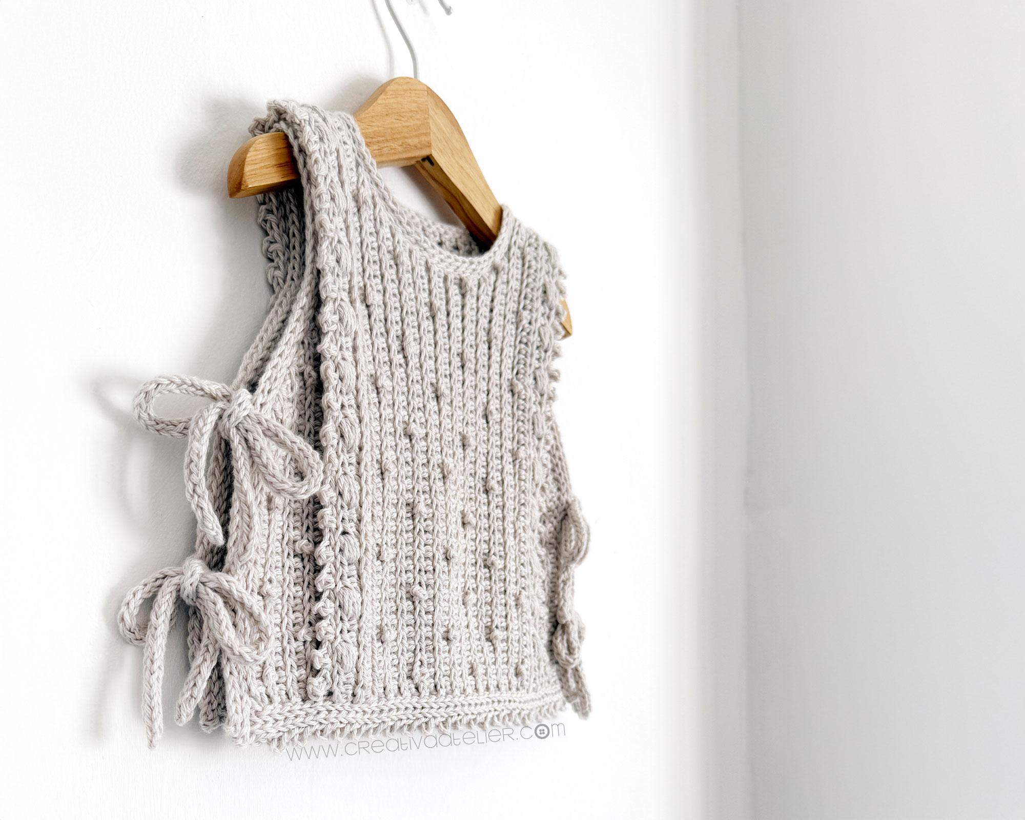 12-24 months – PICOTS Crochet Vest Pattern