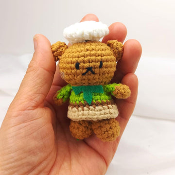 Mini Boris Bear Keychain Crochet Pattern| Amigurumi Bear| Beginner Crochet PDF| Cute Animal Keychain