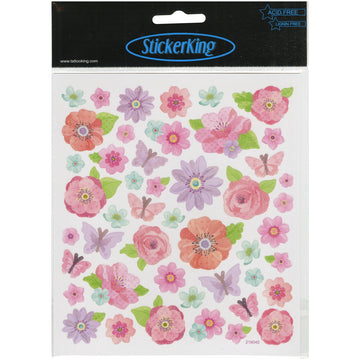 Tattoo King Sticker King Stickers - Pink Peonies