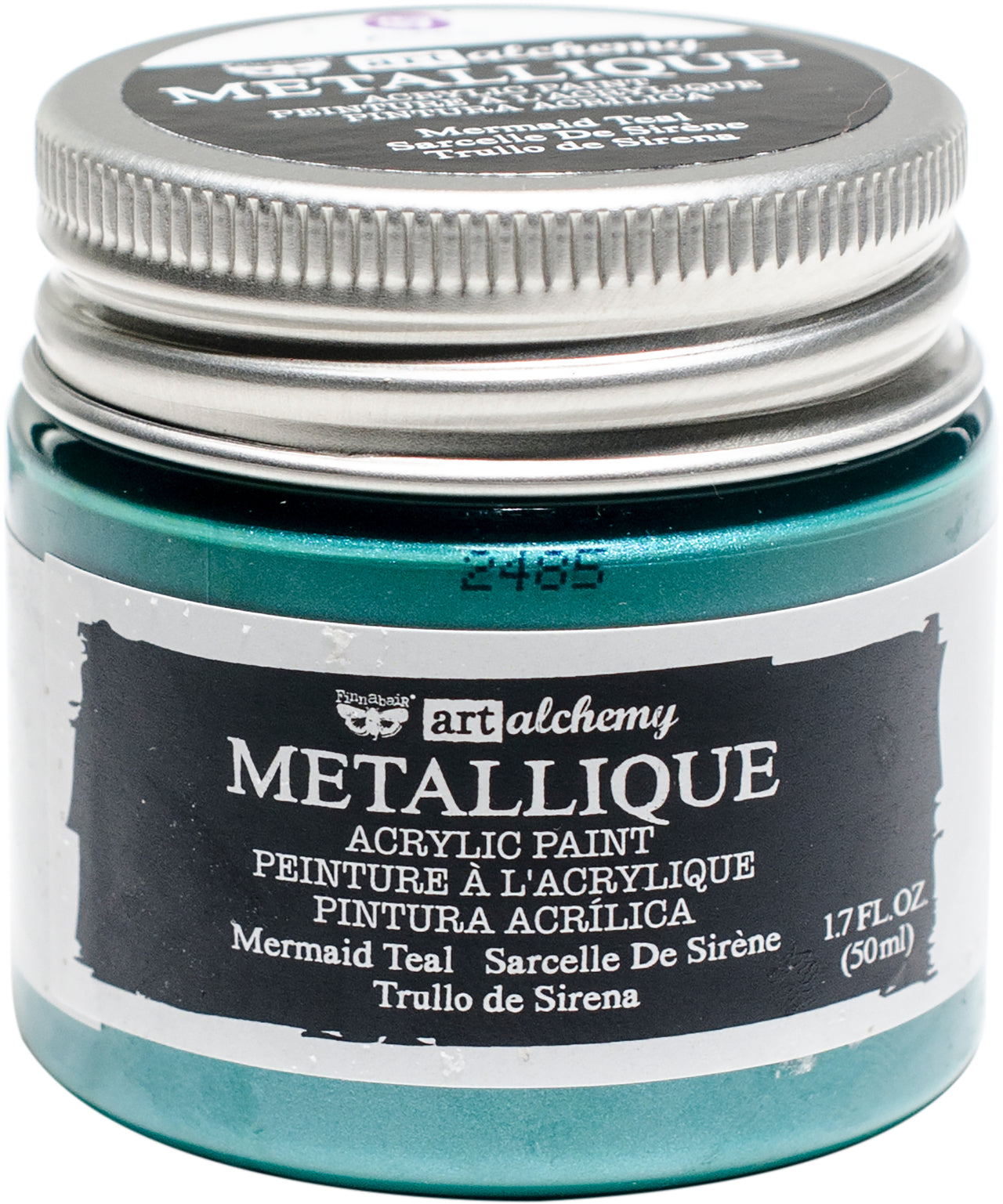 Prima Marketing Finnabair Art Alchemy Acrylic Paint 1.7 Fluid Ounces - Metallique Mermaid Teal