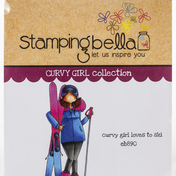 Stamping Bella Cling Stamps - Curvy Girl Loves To Ski