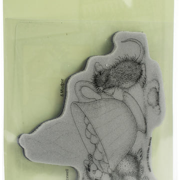 Stampendous House Mouse Cling Stamp - Sharing A Sip