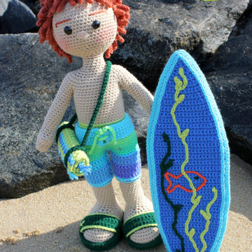 Crochet doll pattern, Amigurumi doll pattern, Medium doll, 18"/46cm, Finn
