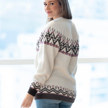 Cliff Sweater in Viking Of Norway Alpaca Storm - UK-2306-5 - Downloadable PDF