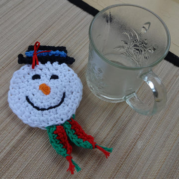 Holiday Snowman Magnet and Coaster