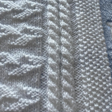 Cable & Leaf Baby Blanket
