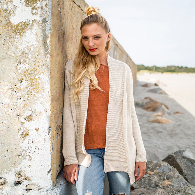 Aliisa Cardigan in Berroco Pima 100 - 385-1 - Downloadable PDF