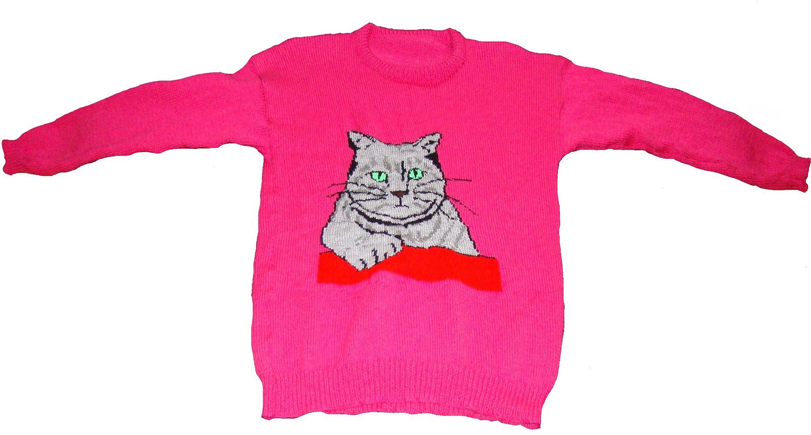 Grey Kitty Cat Jumper